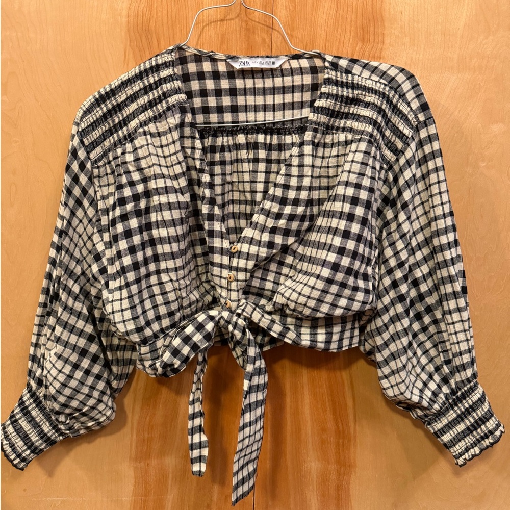 Zara plaid Blouse